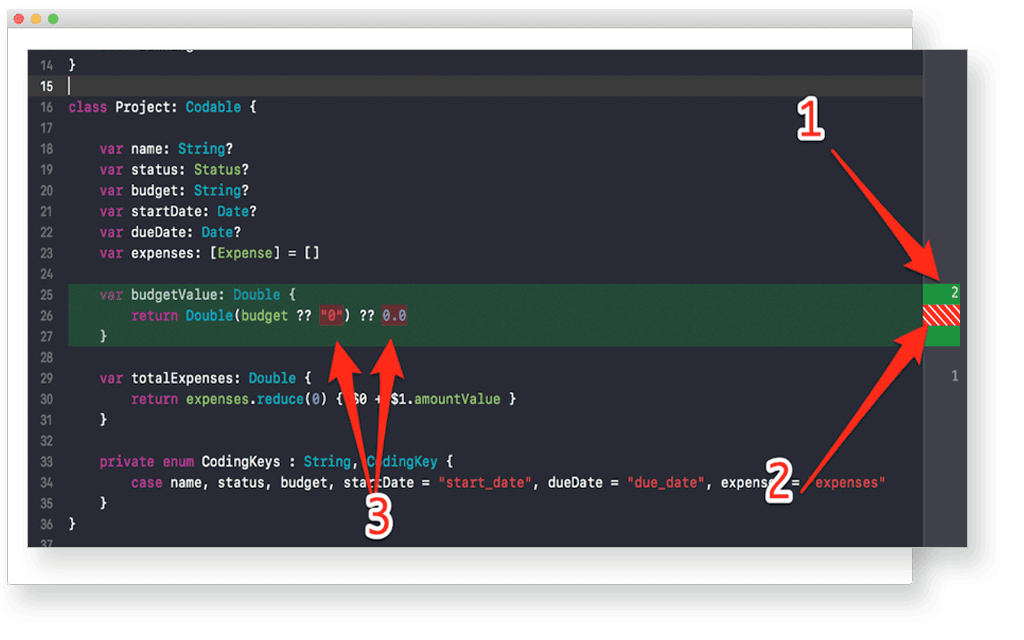Screenshot of Xcode code that needs testing